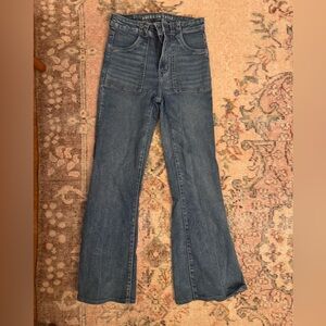 American Eagle Outfitters Women's Straight Leg Blue Jeans